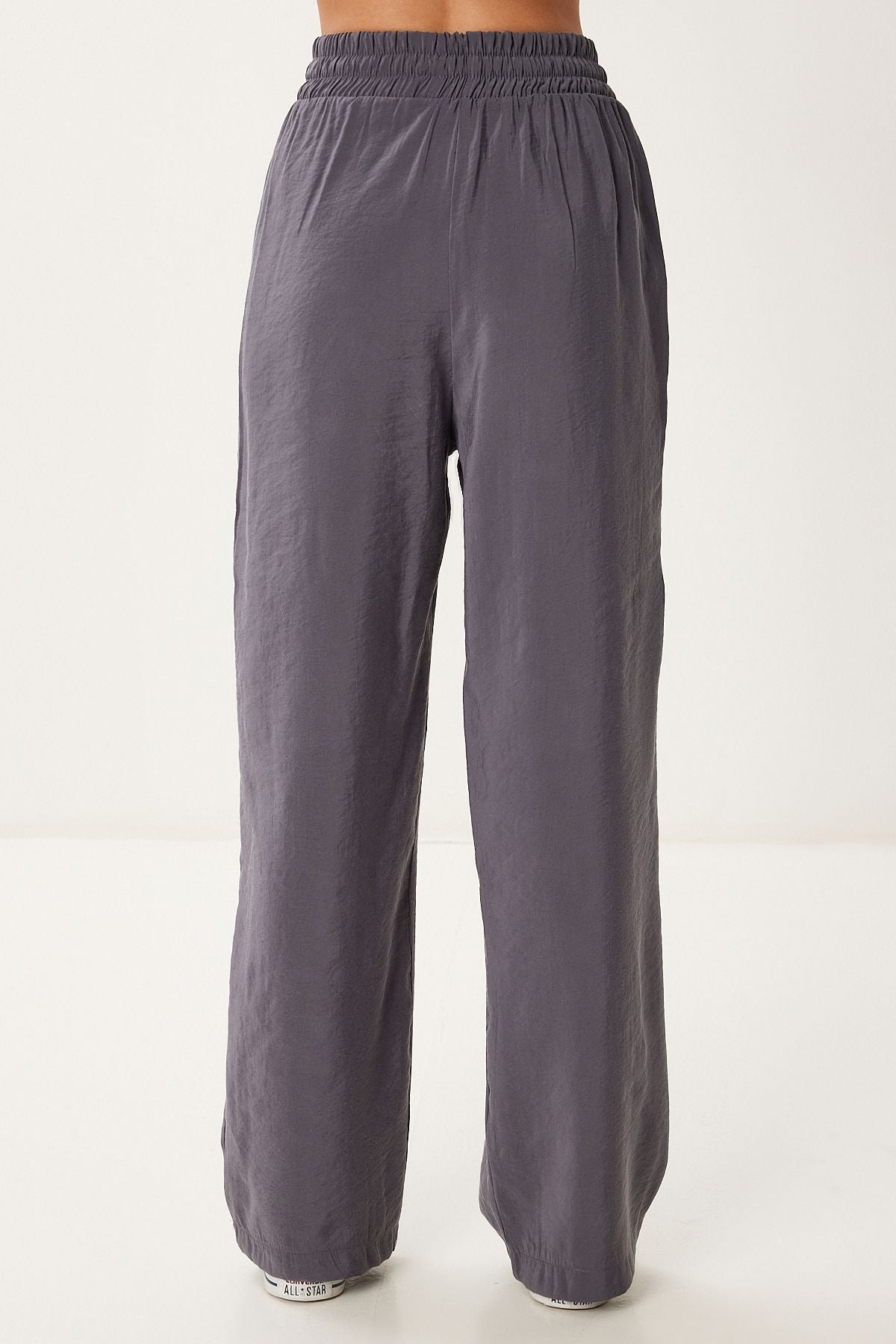 Antrasit Geniş Paça Yazlık Modal Pantolon BV00157