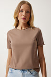 Vizon Bisiklet Yaka Basic Örme T-Shirt UB00229