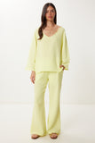 Sarı Müslin Bluz Pantolon Takım  FN03473
