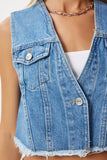 Mavi Cepli Crop Denim Yelek OK00063