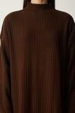 Kahverengi Dik Yaka Oversize Triko Elbise XN00001