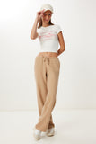 Camel Yumoş Bol Örme Pantolon UB00437