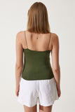 Haki İp Askılı Örme Body Bluz LD00018