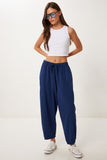 Lacivert Cepli Gabardin Şalvar Pantolon MX00205