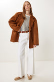 Taba Oversize Premium Süet Ceket KT00016