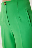 Yeşil Orta Bel Culotte Dokuma Pantolon NS00435