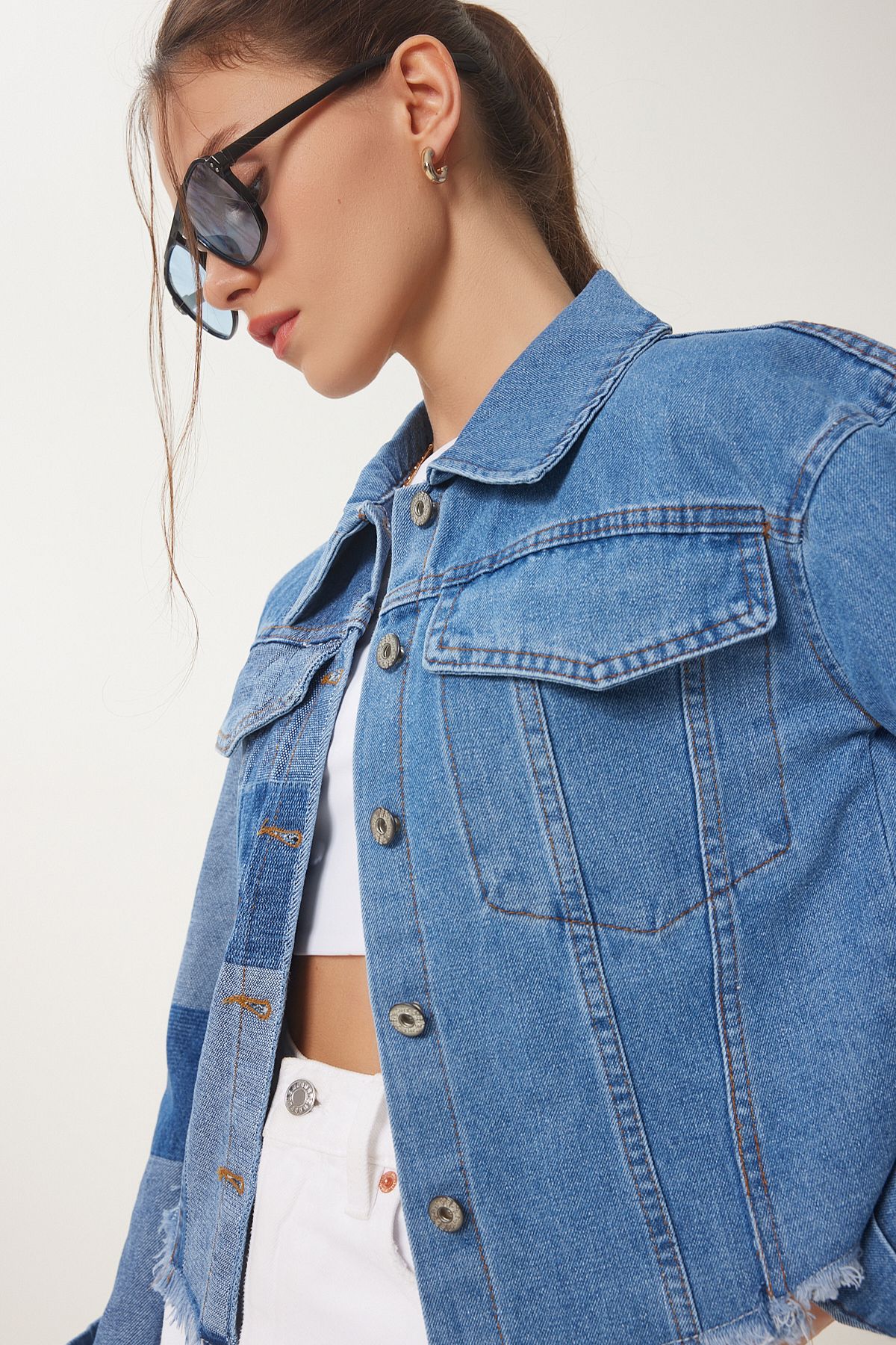 Mavi Kontrast Renkli Denim Ceket SA00034