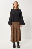 Siyah Geniş Kol Oversize Örme Sweatshirt  FN03334