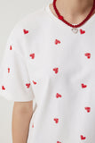 Beyaz Kalpli %100 Pamuk Oversize Uzun Örme T-Shirt NJ00148