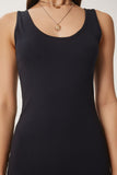 Siyah Basic Yazlık Örme Elbise UB00317