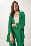 Yeşil Kimono Pantolon Örme Takımı BY00050