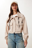 Krem Mevsimlik Bomber Mont MX00243