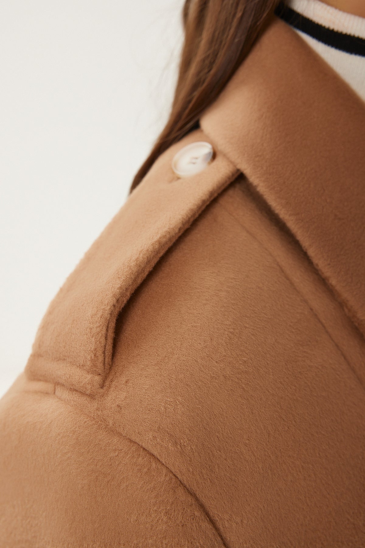 Bisküvi Premium Oversize Kaşe Kaban FN03441