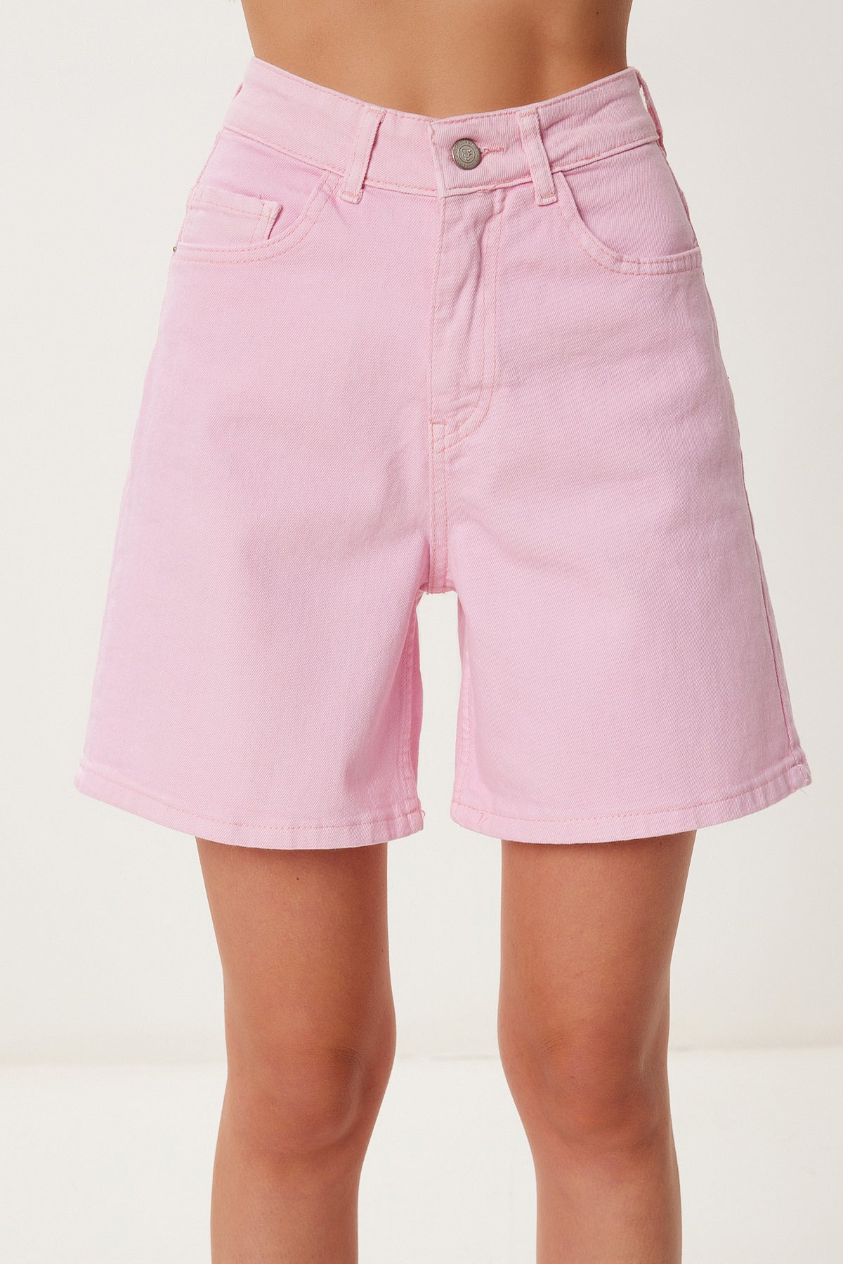 Pembe Şehir Boy Denim Şort AN00259