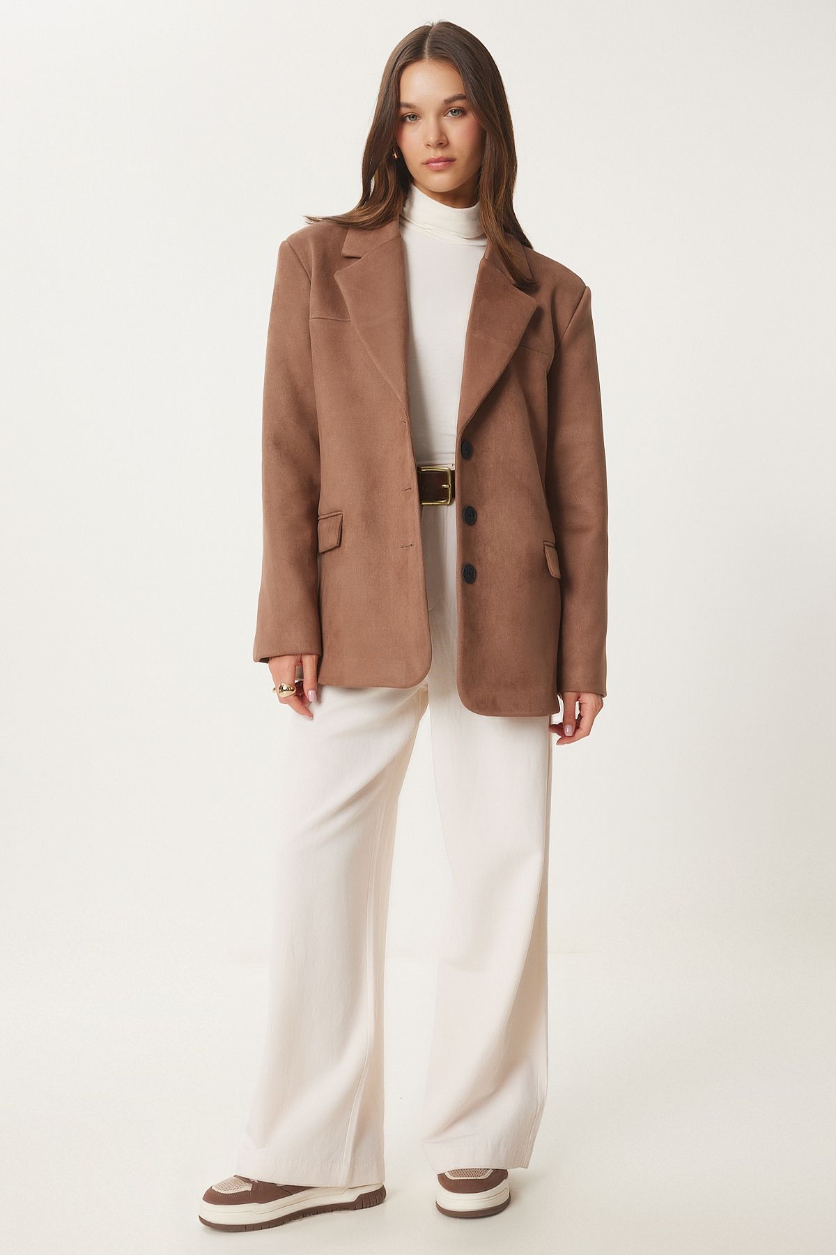 Vizon Premium Süet Blazer Ceket FN03443