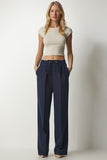 Lacivert Pilili Eşofman Pantolon DW00003
