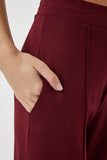 Bordo Yüksek Bel Esnek Eşofman Pantolon  BF00030