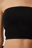 Siyah Beyaz Straplez Fitilli Örme 2'Li Paket Büstiyer UB00232