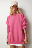 Pembe Şardonlu Oversize Sweatshirt MC00232