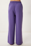 Mor Geniş Paça Keten Pantolon DP00261