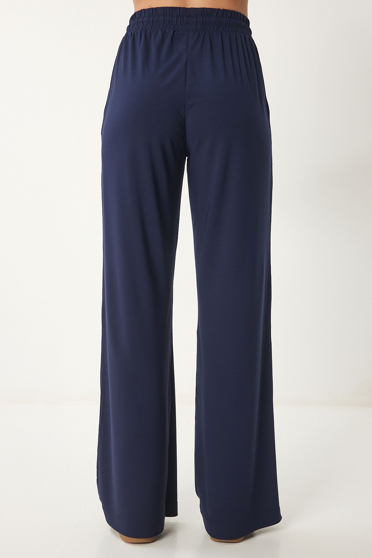 Lacivert Oversize Örme T-Shirt Pantolon Takım FN03452