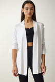 Ekru Oversize Örme Ceket Hırka UB00222