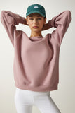 Pudra Şardonlu Basic Sweatshirt OW00001
