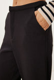 Siyah Cepli Esnek Örme Pantolon UB00458