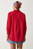 Kırmızı Oversize Uzun Basic Gömlek  DD00842