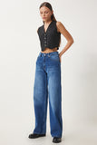 Mavi Orta Bel Geniş Paça Bol Jeans UT00023