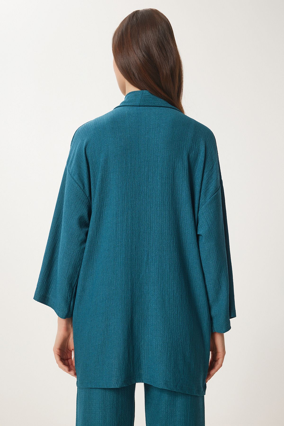 Zümrüt Yeşili Kimono Pantolon Örme Takımı BY00050