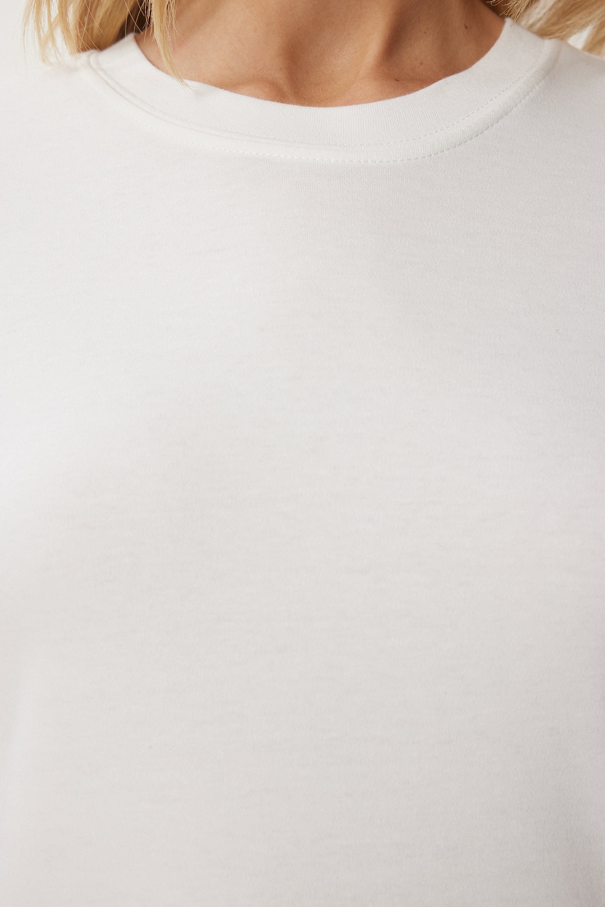 Bordo Beyaz 2'Li Paket Pamuklu Basic Örme T-Shirt AG00002