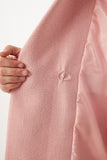 Pembe Vatkalı Şık Düğmeli Tüvit Blazer Ceket XL00005