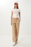 Camel Yumoş Bol Örme Pantolon UB00437