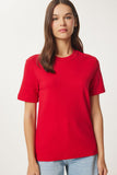 Kırmızı Pamuklu Basic Örme T-Shirt AG00001
