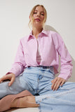 Pembe Bluz Detaylı Crop Gömlek RG00022