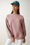 Pudra Şardonlu Basic Sweatshirt OW00001