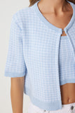 Bebe Mavi Triko Crop Hırka Takım PF00093