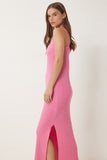 Pembe Askılı Yazlık Triko Elbise Kİ00112