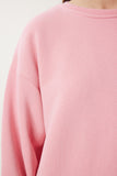 Pembe Şardonlu Basic Sweatshirt OW00001