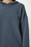Füme Kapüşonlu Örme Sweatshirt UB00456