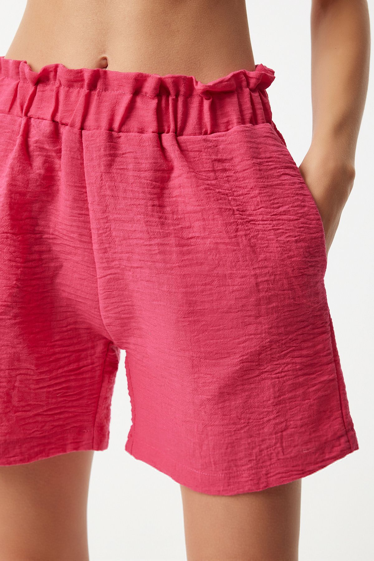 Pembe Yazlık Ayrobin Kimono Şort Takım WF00074