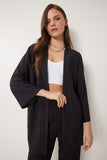 Siyah Kimono Pantolon Örme Takımı BY00050