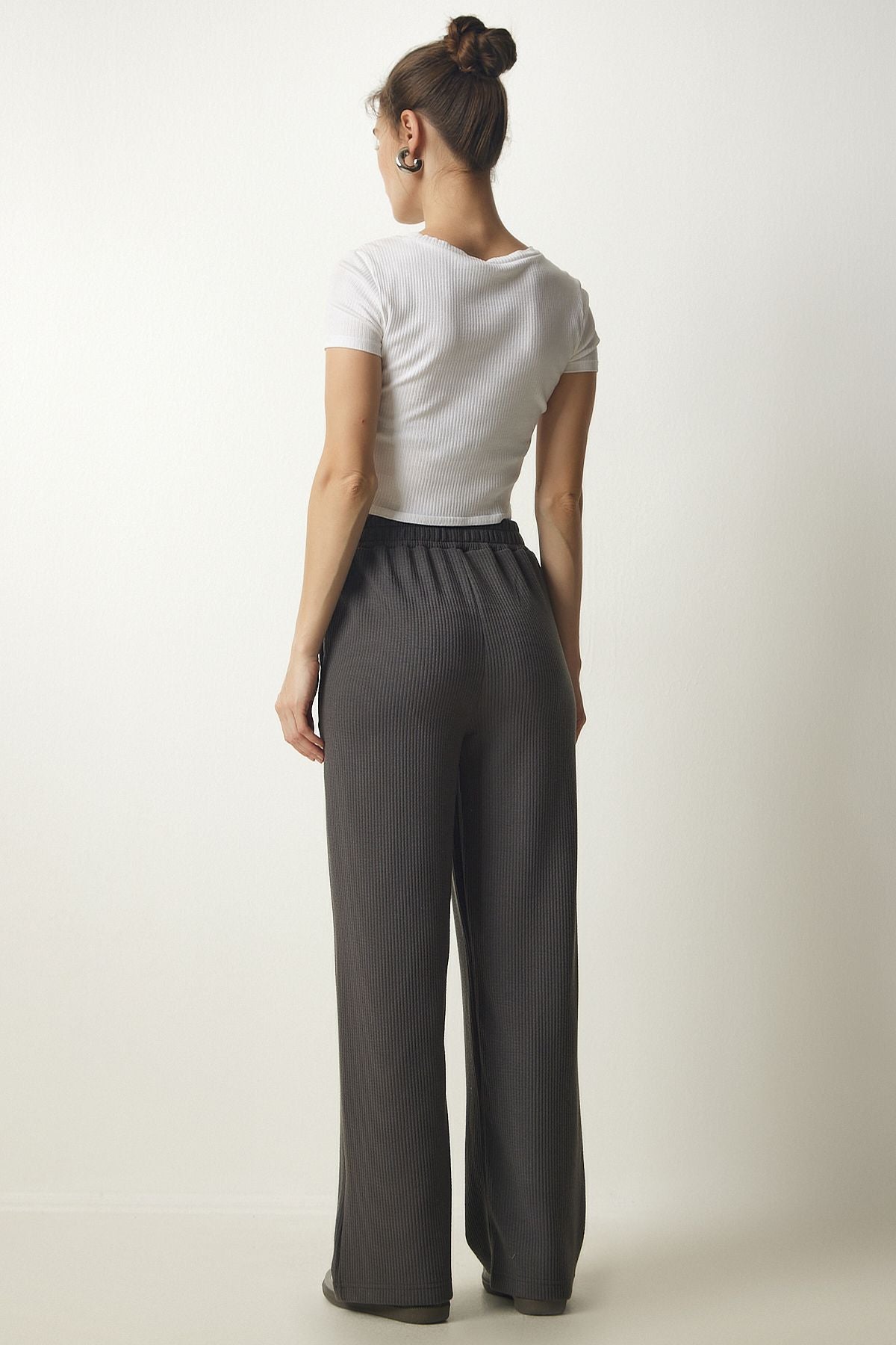 Füme Fitilli Örme Pantolon EW00005
