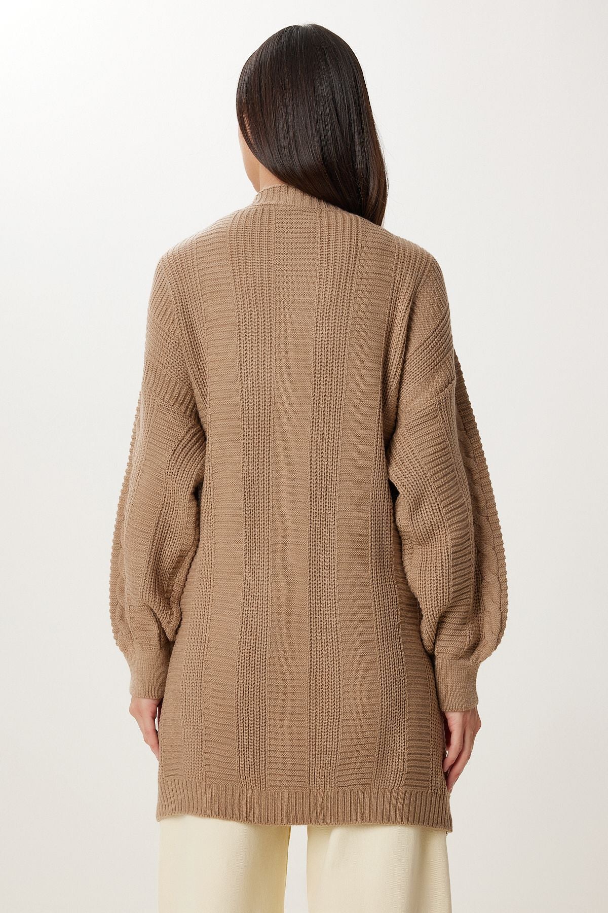 Vizon Balon Kollu Oversize Triko Hırka DD01033