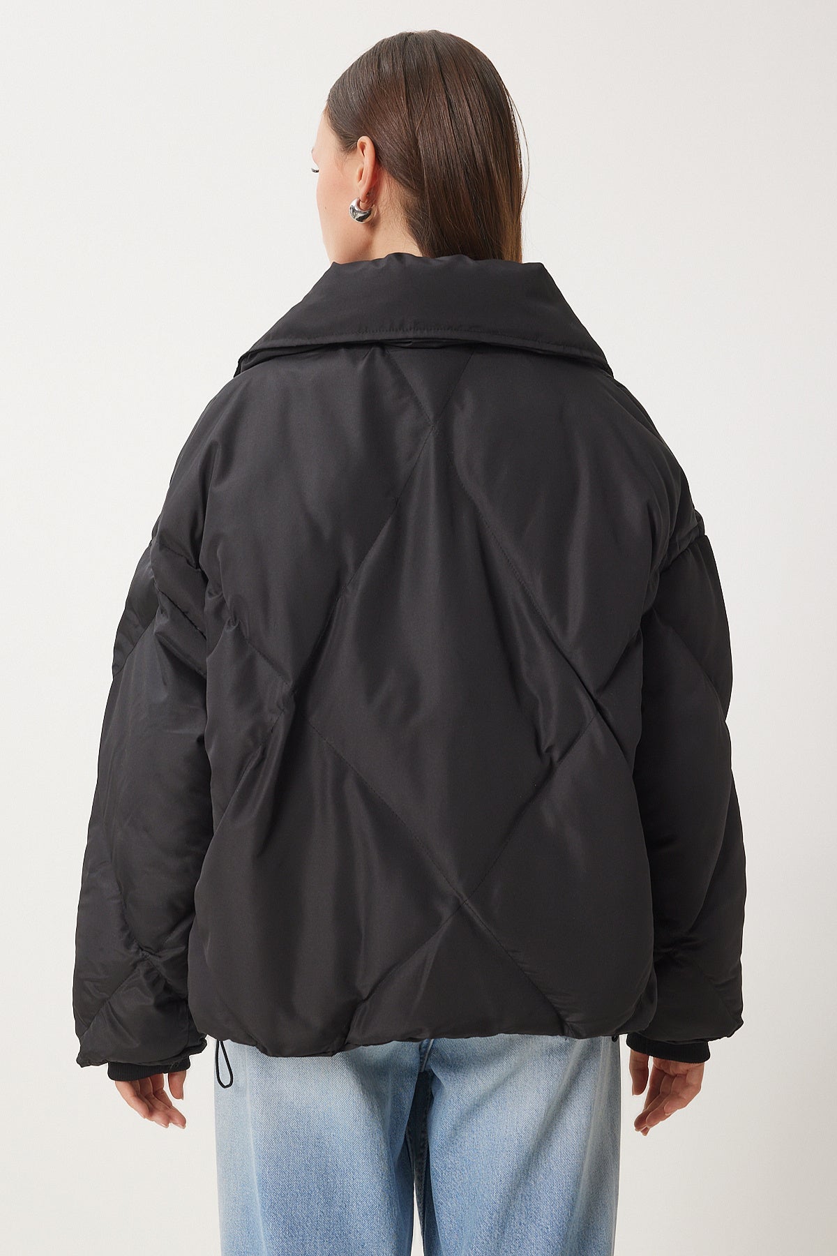 Siyah Oversize Şişme Mont RV00006