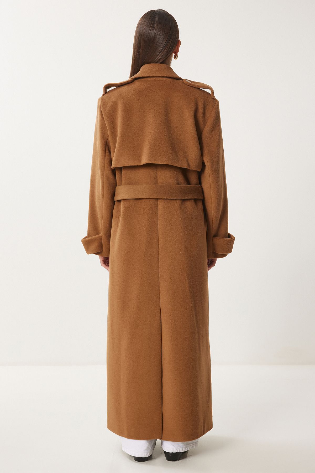 Camel Premium Oversize Kaşe Kaban FN03441