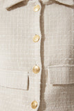 Kemik Crop Tüvit Blazer Ceket TO00039
