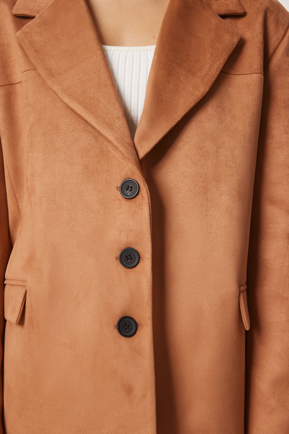 Camel Premium Süet Blazer Ceket FN03443