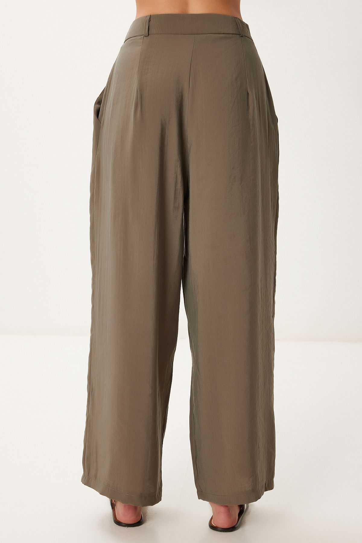 Haki Modal Palazzo Pantolon BV00156